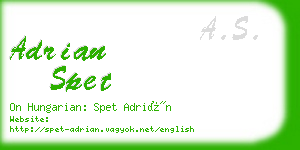 adrian spet business card